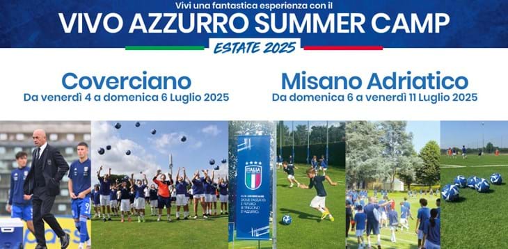 Vivo Azzurro Summer Camp, proseguono le iscrizioni ai camp di Coverciano e Misano Adriatico. Bollini:
