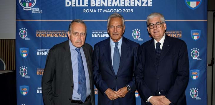 Benemerenze 2025, consegnati i premi all'attività dilettantistica e giovanile. Gravina: “Siete la base del calcio senza la quale non può esserci vertice”