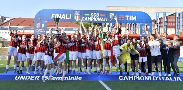 Under 15 Femminile, Milan campione d’Italia: 2-1 alla Juventus ad Anagni. Sacchi:
