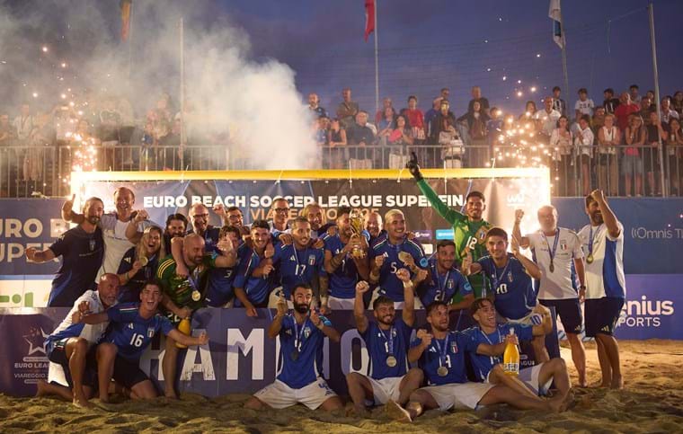 EBSL, dominio azzurro in finale: 8-5 alla Spagna. Italbeach campione d'Europa! Gravina: "Orgogliosi di loro"