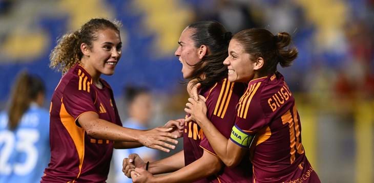 Anche il derby femminile premia la Roma: Haavi-Corelli-Viens, Lazio battuta 3-0. Mercoledì Juventus-Inter su Sky Sport Uno e NOW
