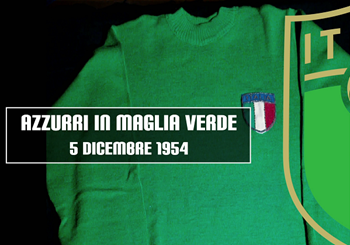 120 anni di FIGC: la maglia verde degli Azzurri