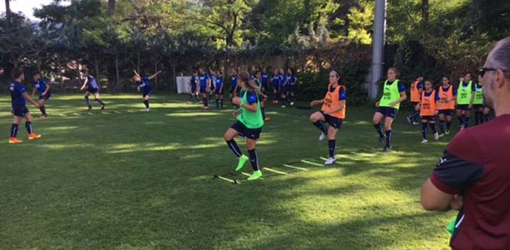 Calcio+U.15 femminile: a Norcia il gruppo impegnato con gli psicologi