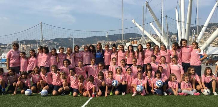 Grande entusiasmo a Genova per la prima tappa del Girl's Football Open Day