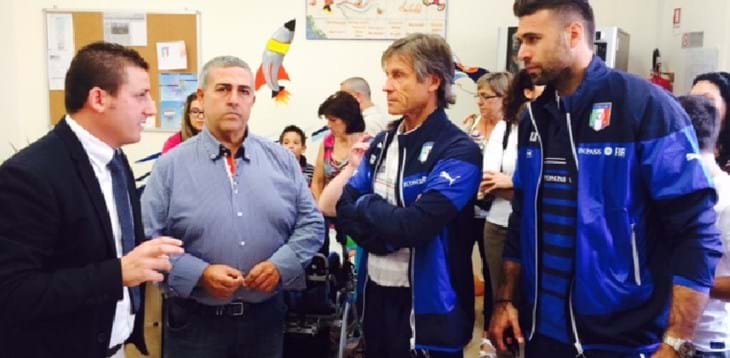 Oriali e Sirigu in visita al Centro di Riabilitazione per Disabili di Partinico
