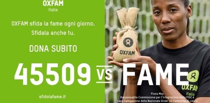 Termina lunedì “Sfido la fame”, la campagna di Oxfam sostenuta dalla FIGC e Fiona May