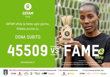 Si chiude oggi “Sfido la fame”, la campagna di Oxfam sostenuta dalla FIGC e Fiona May