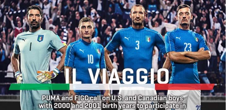 FIGC e PUMA offrono ai giovani calciatori di Usa e Canada l’opportunità di incontrare gli Azzurri