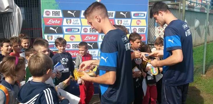 Gli Azzurrini si allenano a Cormons: festa azzurra con oltre 200 bambini