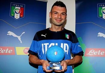 Consegnato a Corosiniti il ‘Pallone Azzurro’: “Ora voglio una medaglia ai Giochi di Baku”