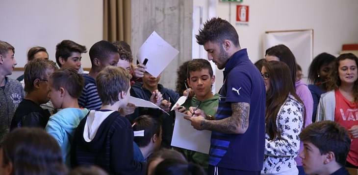 “Vicenza città azzurra”. Grande festa per gli Azzurrini all’incontro con gli studenti