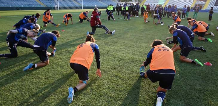 Per le Azzurre rifinitura a Cesena. Cabrini: “Con la Svizzera la gara più dura del girone”