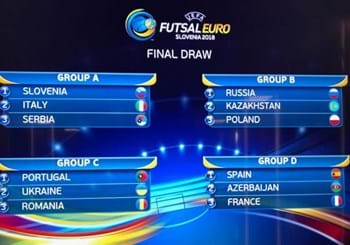 Fase finale UEFA Futsal EURO: l’Italia con Slovenia e Serbia. Menichelli: “Girone complesso”