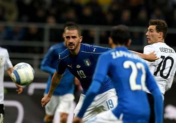 Italia-Germania finisce con un pareggio. Nella ripresa il palo nega il gol a Belotti