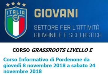 Grassroots Livello E di Pordenone - elenco degli ammessi