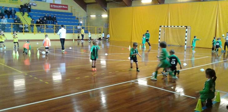 Raggruppamenti della fase primaverile dei piccoli amici e primi calci di c5.