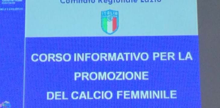 Prima giornata del corso di formazione dedicato al calcio al femminile