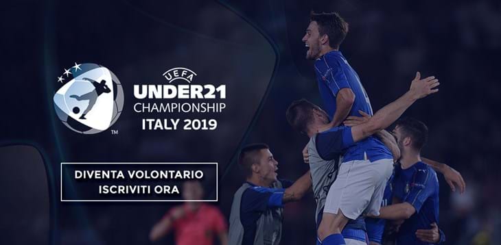 Sono aperte le iscrizioni al Programma Volontari per l’Europeo Under 21 Italia 2019