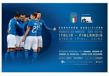 European Qualifiers: sono in vendita i tagliandi per Italia-Finlandia a Udine!