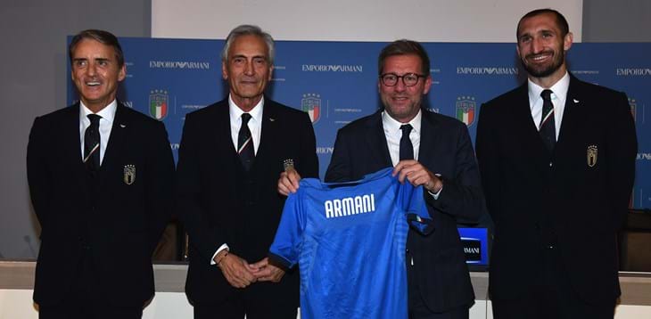 Gli Azzurri vestiranno Emporio Armani: firmato dalla FIGC un accordo quadriennale con lo stilista