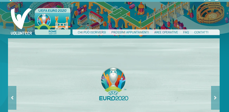 È online il sito del Programma Volontari UEFA EURO 2020 Roma