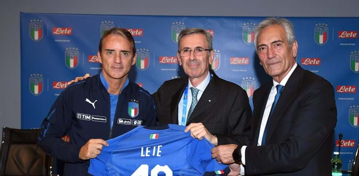 Lete rinnova l'accordo con la Figc: fino al 2022 sarà premium partner delle Nazionali Azzurre