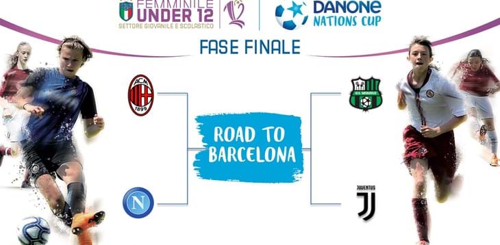 Milan, Napoli, Sassuolo e Juventus a Coverciano per la fase finale della Danone Nations Cup 2018/2019