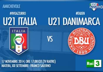 Under 21: alle 17 a Matera l'amichevole Italia-Danimarca