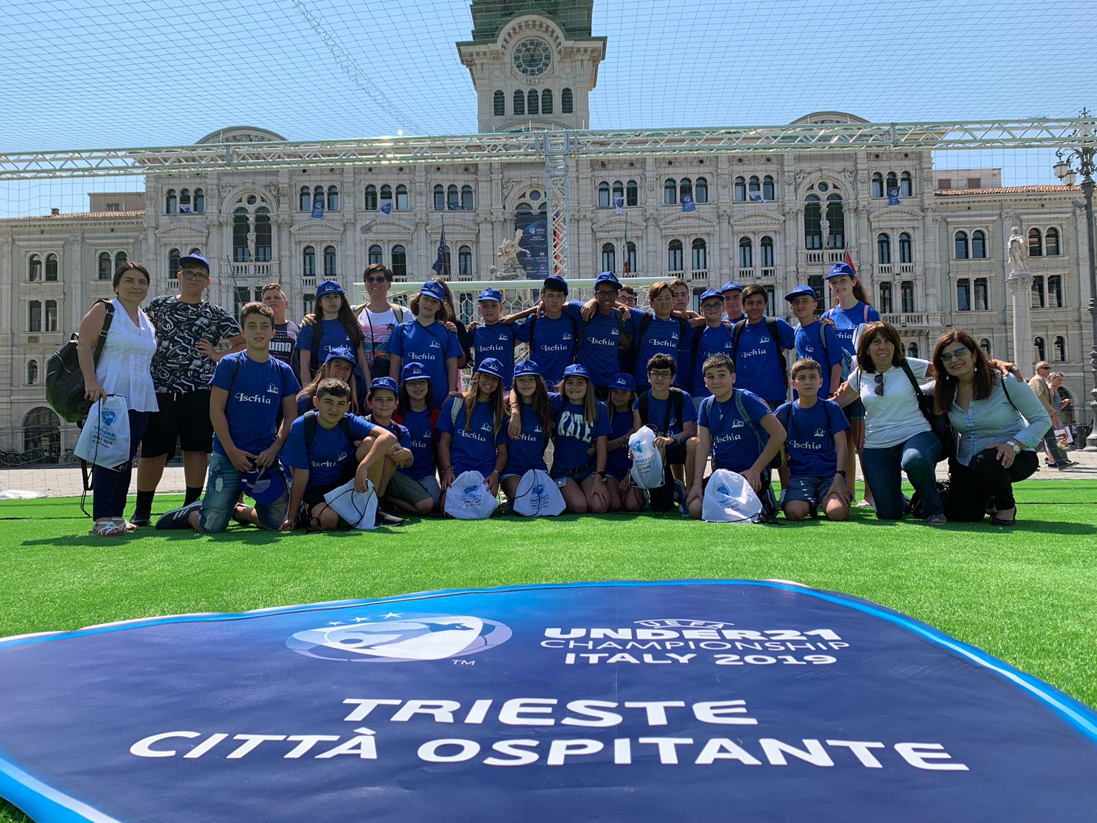 #tifiamoEuropa negli stadi dell'Europeo: a Trieste il premio della scuola Scotti di Ischia