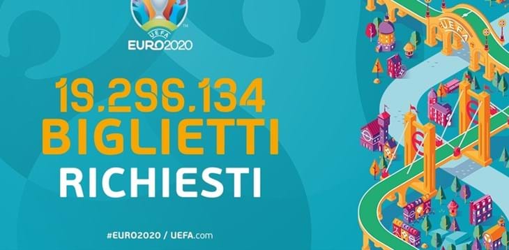 Euro 2020- Over 19 million ticket applications made, beating the record of France 2016
