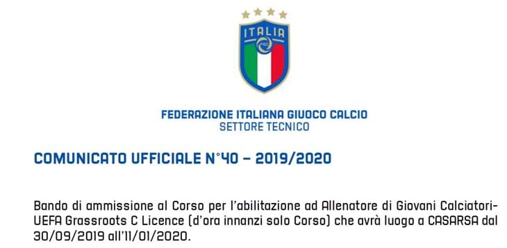Corso per l’abilitazione ad Allenatore di Giovani Calciatori-UEFA Grassroots C Licence a Casarsa della Delizia (PN)