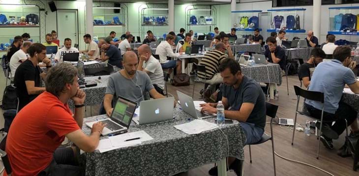 Corso per Match analyst, gli allievi agli esami finali: otto ore a disposizione per svolgere la prova pratica